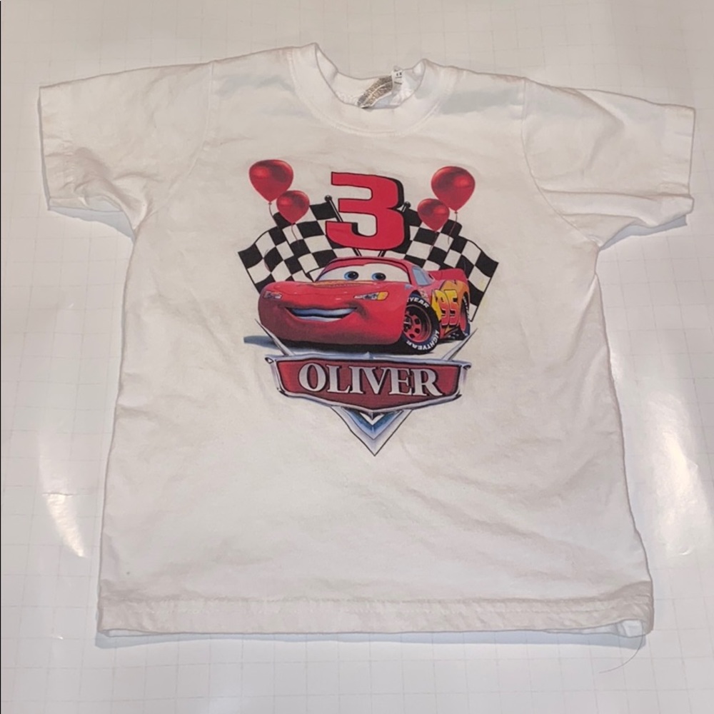 Birthday Mcqueen Cars shirt Oliver 3